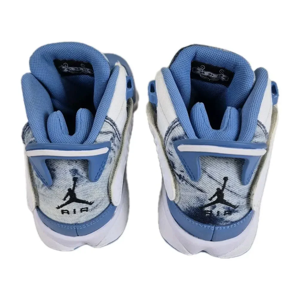 Nike Air Jordan 6 Rings Boys Size 6.5Y Carolina Blue Athletic Shoes DM8956-100